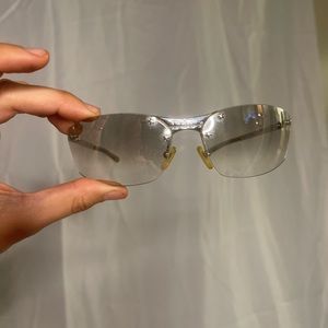 Dior pop clear rimless sunglasses